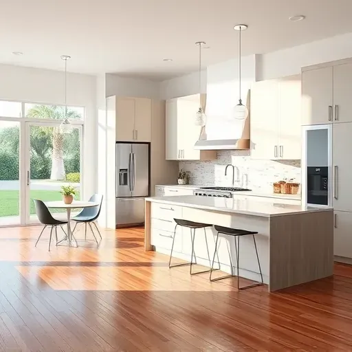 Newly remodeled kitchen in Coral Springs with modern cabinetry, stainless steel appliances, quartz countertops, and natural light.
