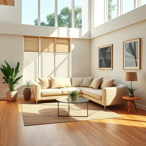 Modern Miami-Dade living room showcases minimalist design, natural light, elegant flooring, and stylish furnishings.