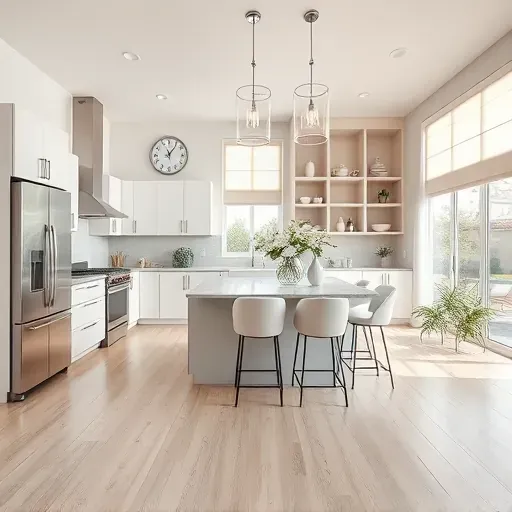 Modern Coral Springs kitchen with sleek cabinetry, polished countertops, high-end appliances, and vibrant decor.