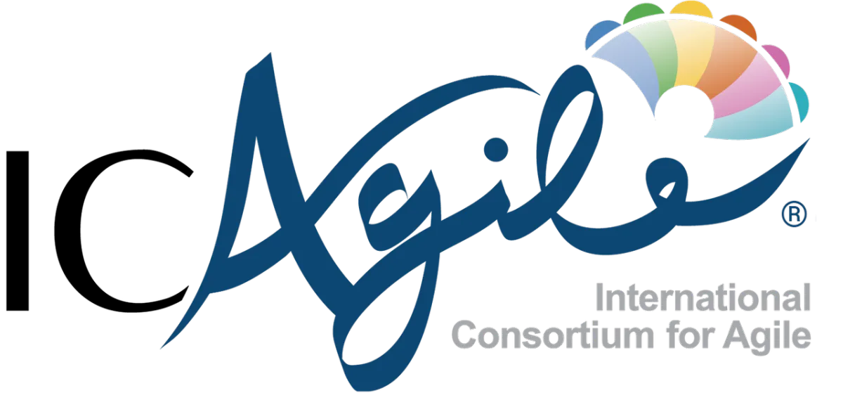 ICAgile logo and link to accreditation page