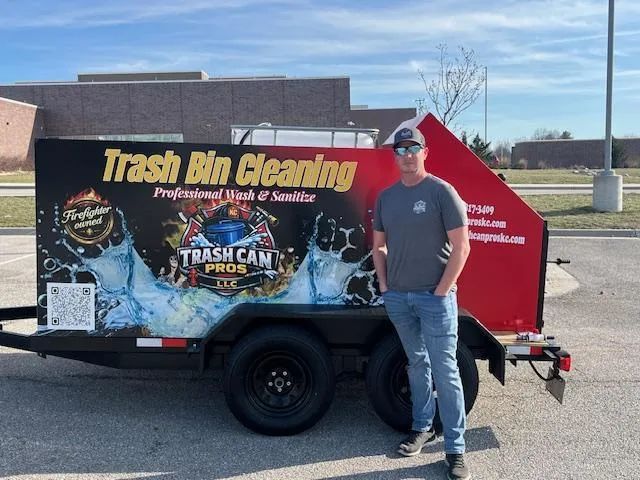 Trash Can Pros K trash can cleaning truck 