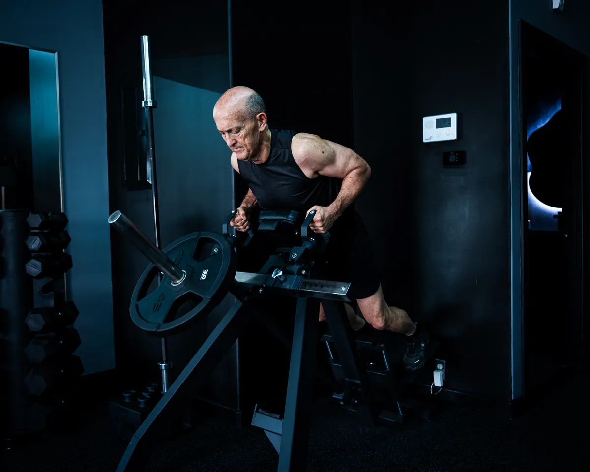 I AM ambassador Rudy training in the gym