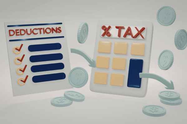 Tax deductions and savings illustration