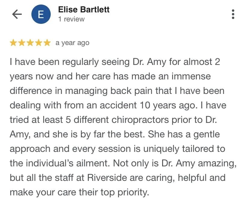 Riverside Chiropractic Chiropractor Reviews