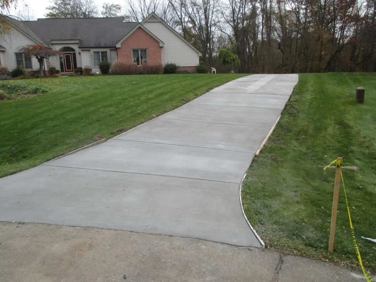 Lansing Concrete builds and installs Driveway