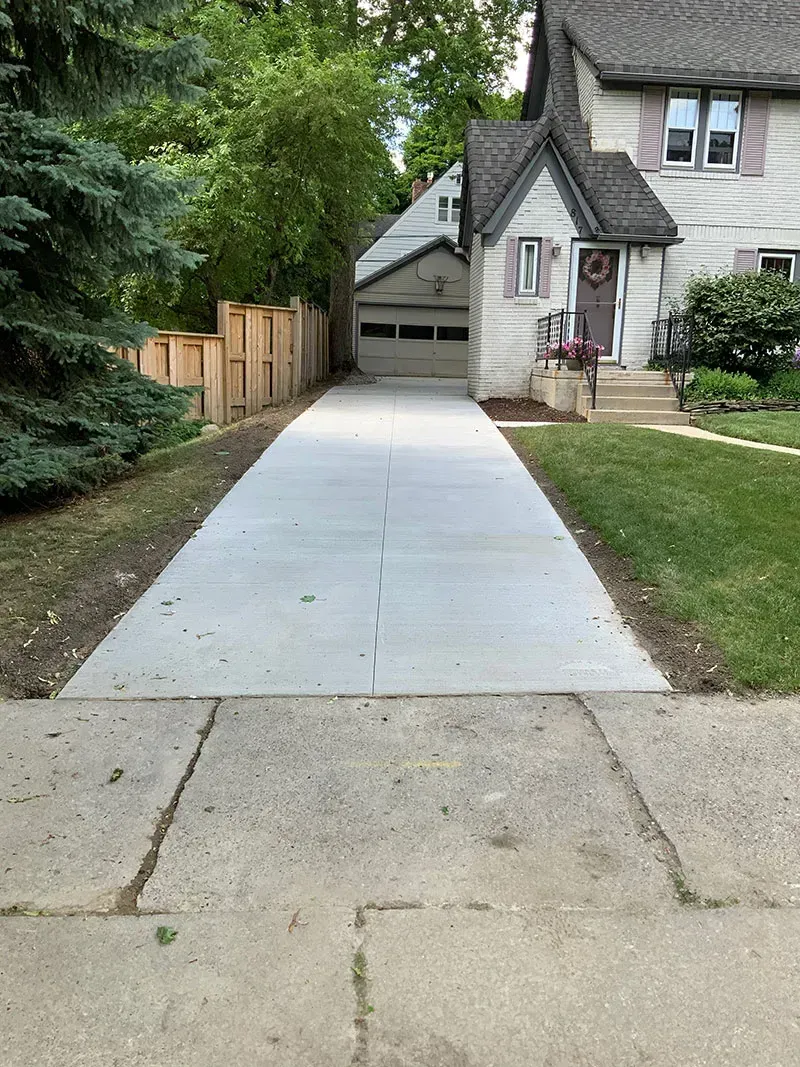 Lansing Concrete builds and installs Driveway