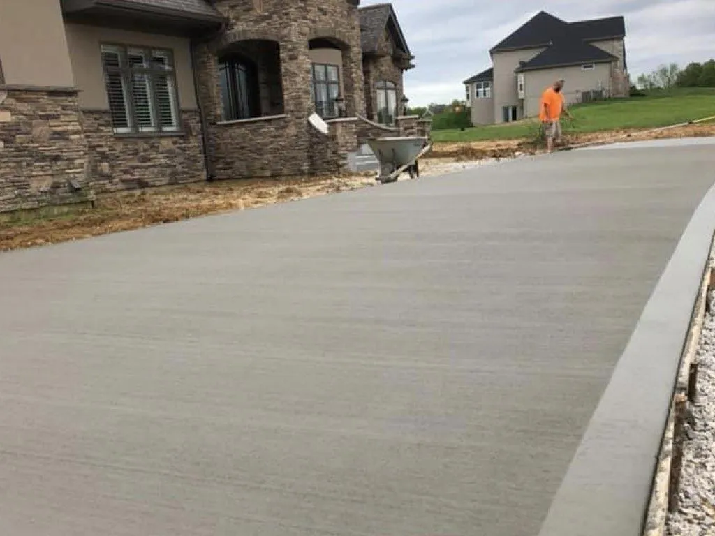 Lansing Concrete builds and installs Driveway
