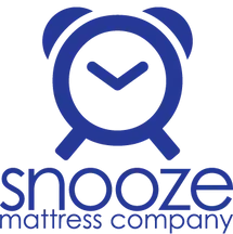 Snooze Mattress Company Alarm Clock Logo