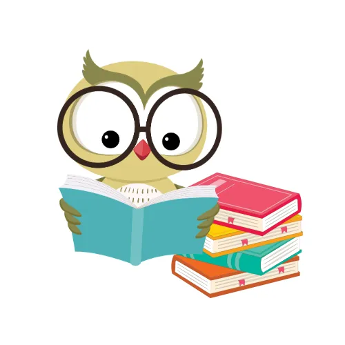 First Mindset Then Actions an owl that is learning and reading books