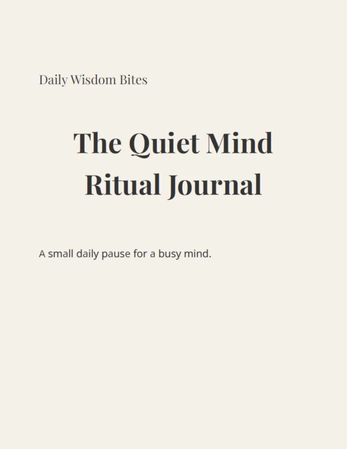 A small ritual for when your mind feels loud at night