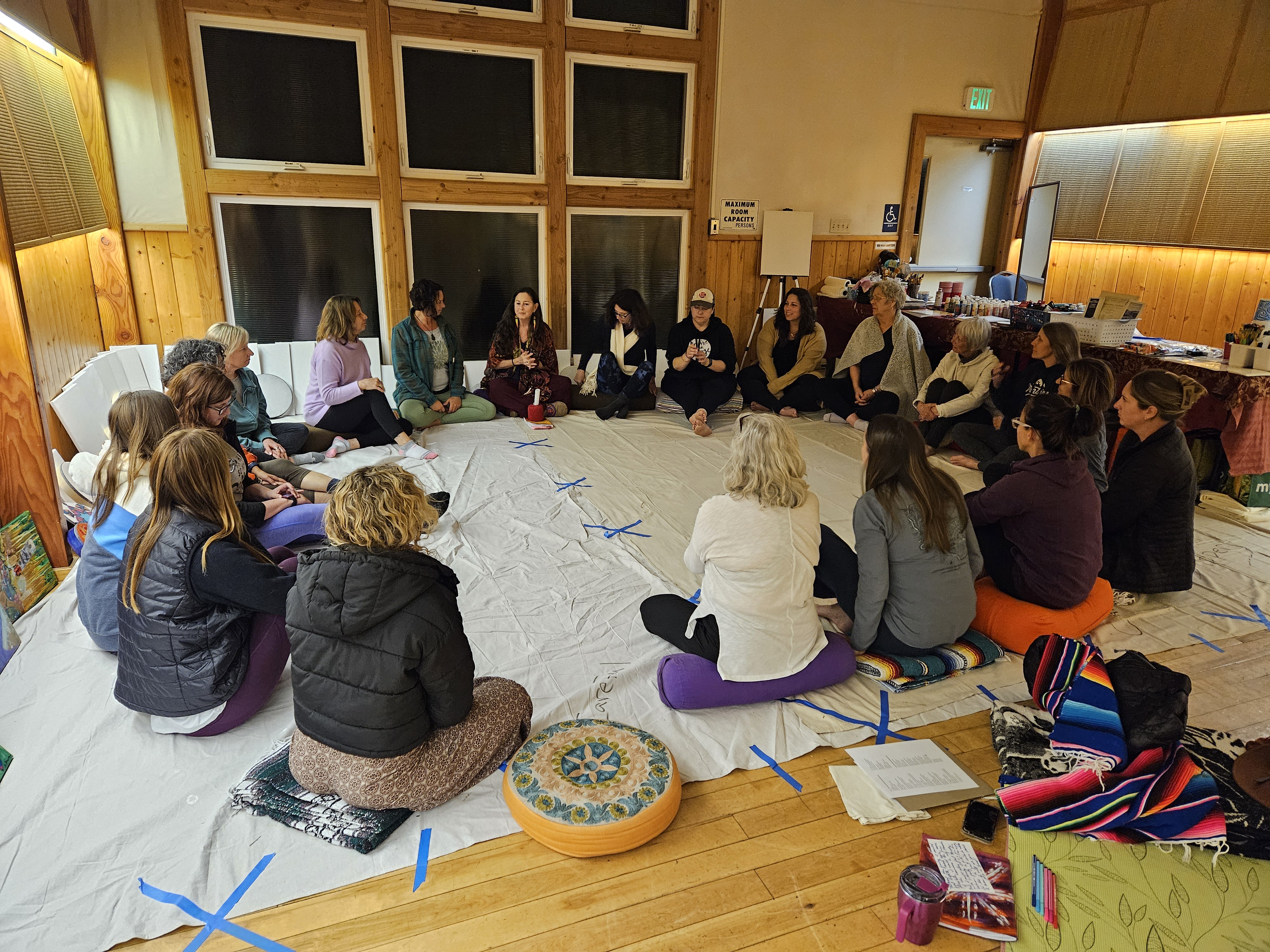 Group art project Yosemite retreat