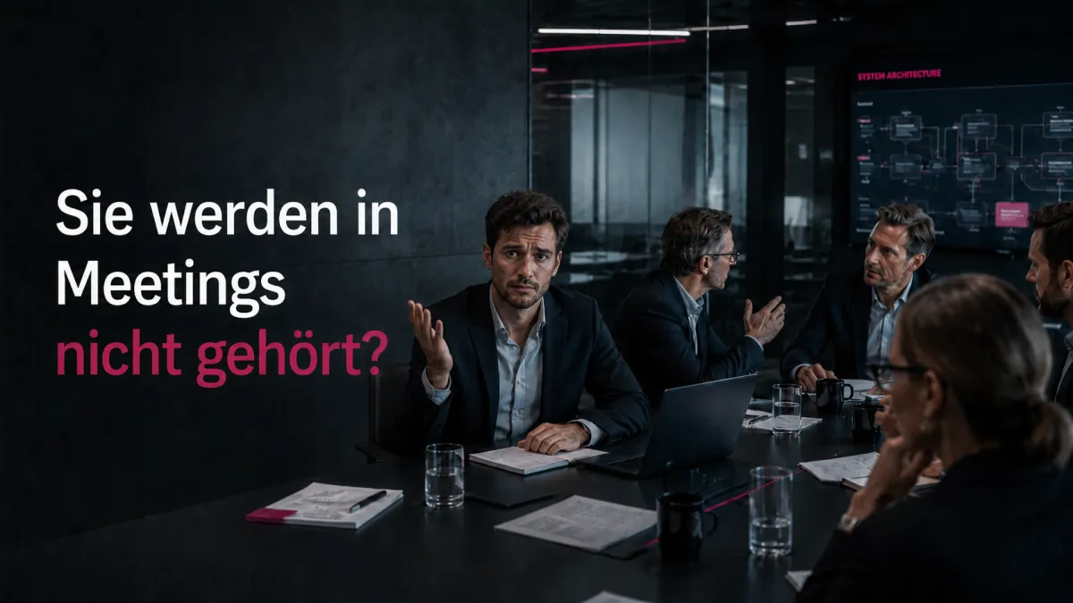 Sie werden in Meetings nicht gehört? Sagen Sie diese zwei Dinge.
