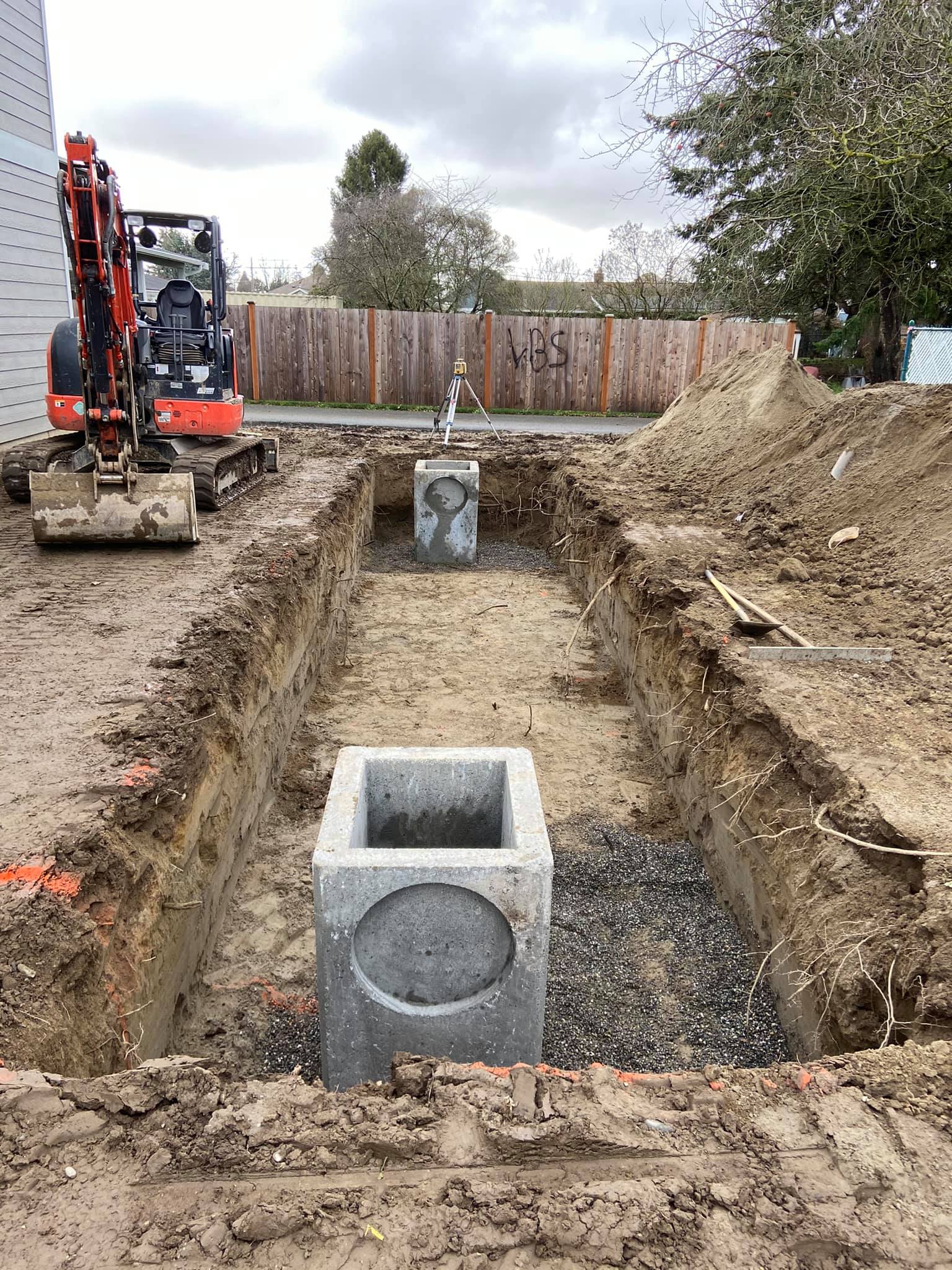 Septic Prep and Sewer Line Excavation Mount Vernon