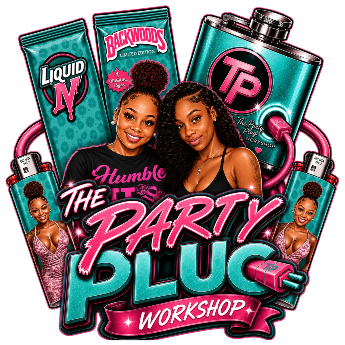 Party Plug Workshop key art logo