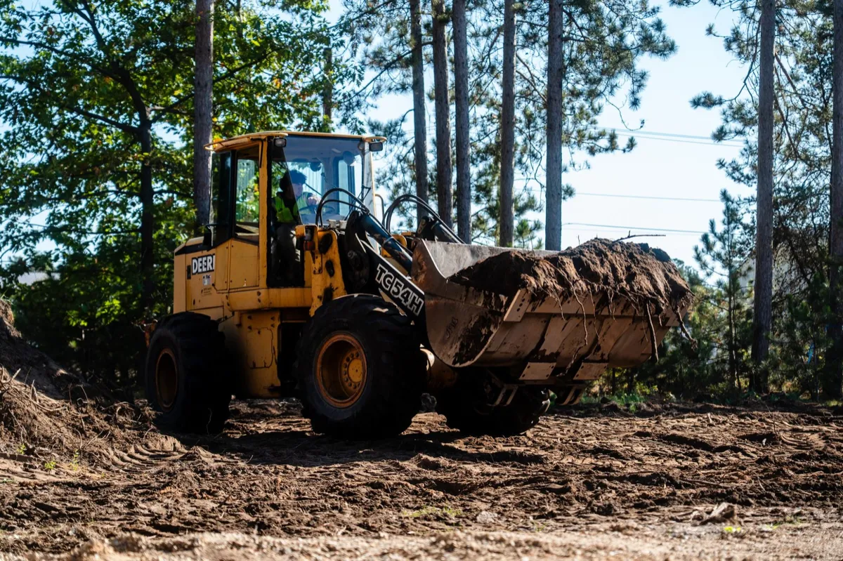 Wheel loader at the North Country heavy equipment training site