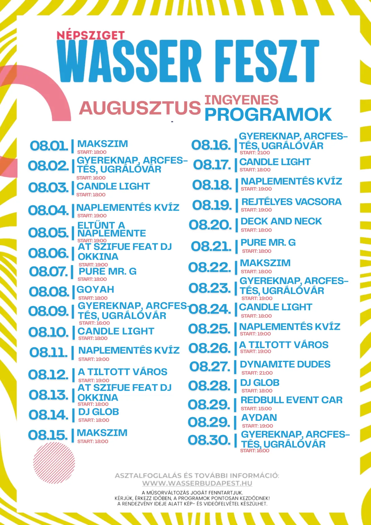 Ingyenes programok Budapesten augusztusban – Wasser Feszt a Duna partján
