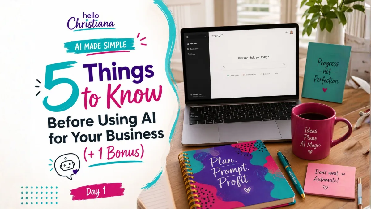 5 Things You Need to Know Before Using AI for Your Business (+ 1 Bonus) - dAY 1