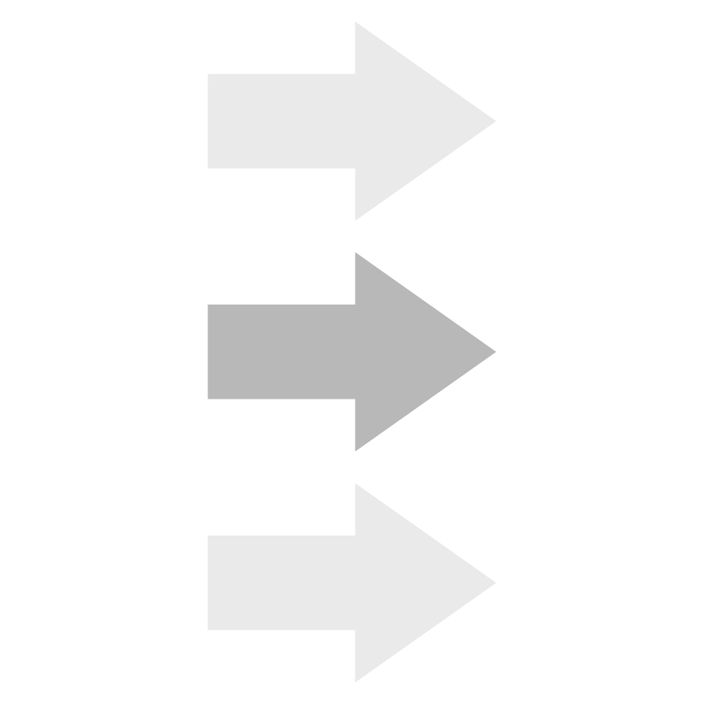 Three forward-pointing arrows symbolizing progress, direction, and business growth.