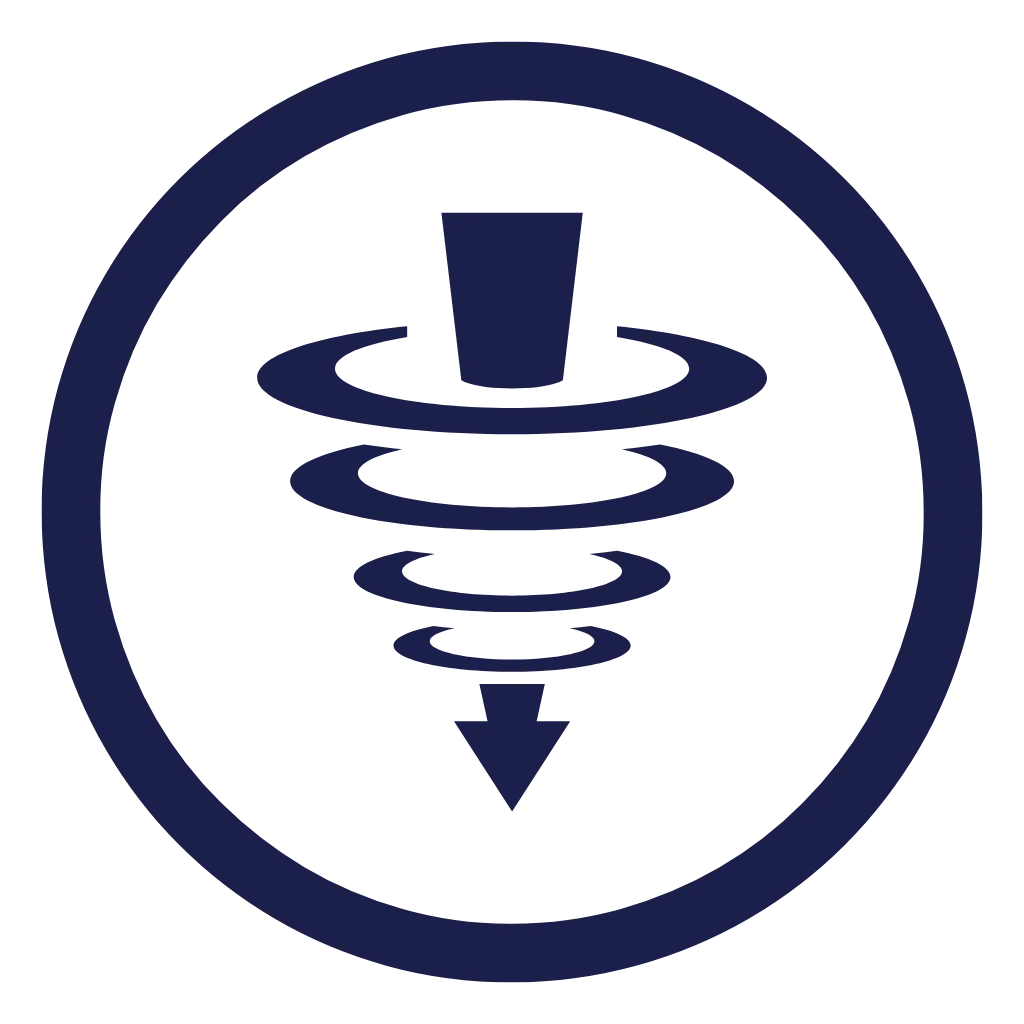 Navy blue icon representing a done-with-you brand system and funnel stack — built for streamlined automation, conversion, and scalability by Gossage Consulting.