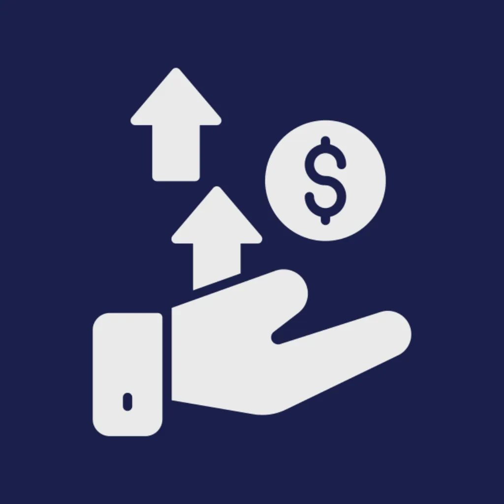 Icon representing digital products and funnel templates designed to increase business revenue.