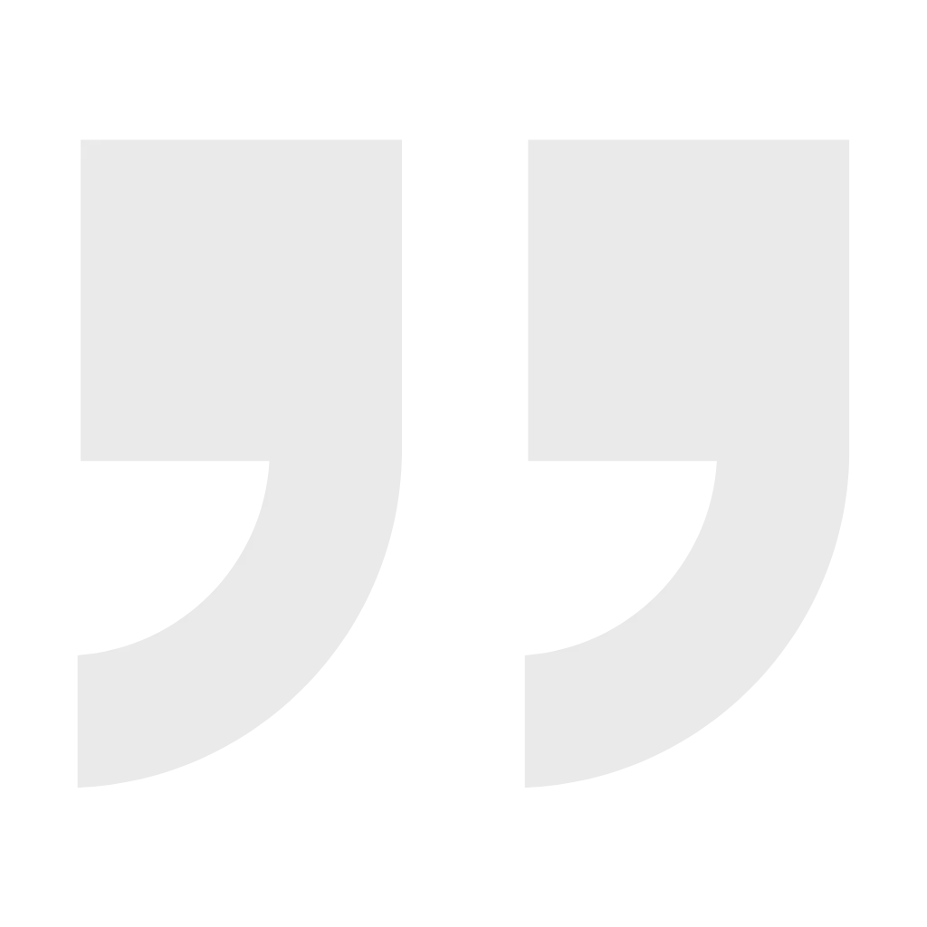 Quotation mark icon used for highlighting client testimonials or featured quotes.