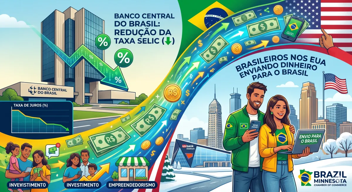 Redução dos juros no Brasil e você enviando dinheiro para lá