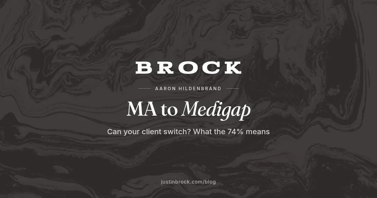 Switching Medicare Advantage clients to Medigap: agent guide