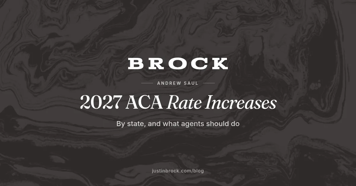 2027 ACA rate increases by state for agents