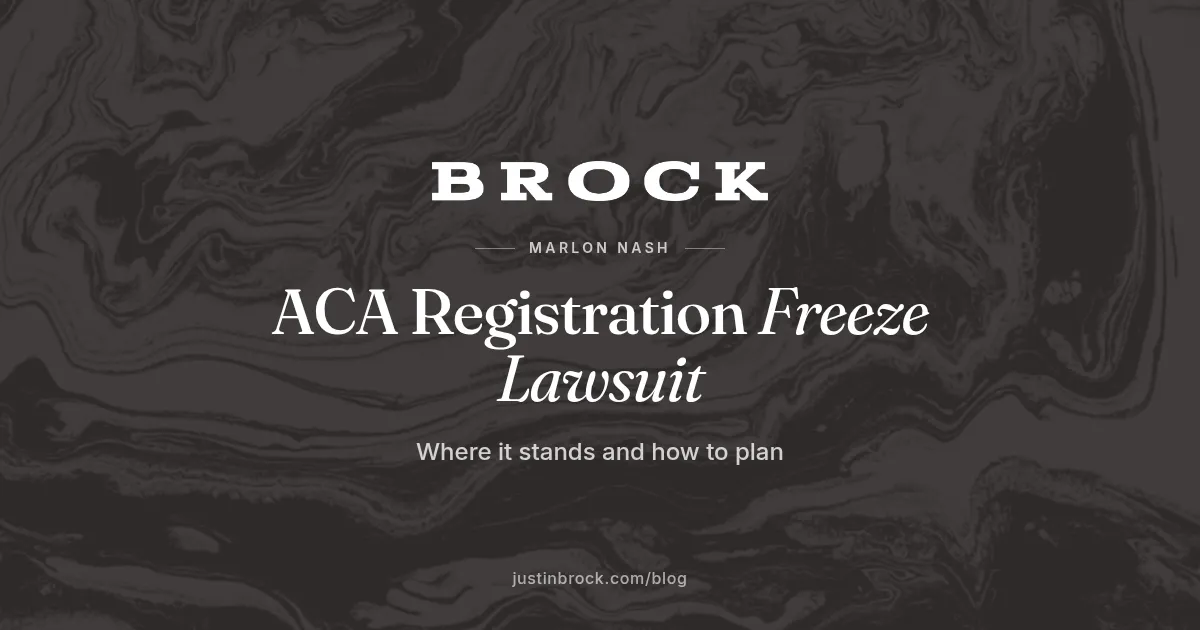 ACA agent registration freeze lawsuit explained for agents