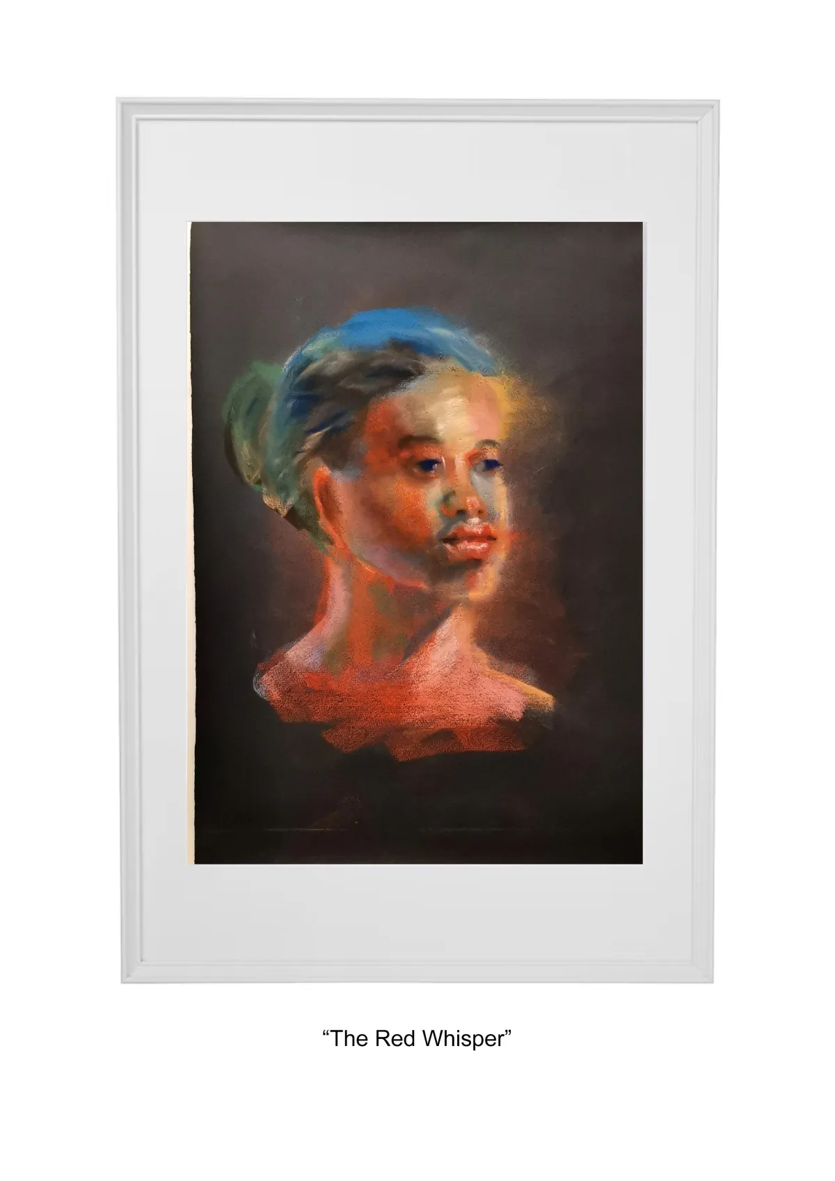Soft Pastel of life model, a portrait of a young woman