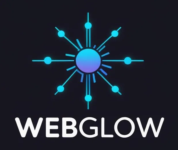 Modern logo icon for WebGlow, a Potchefstroom-based web design business