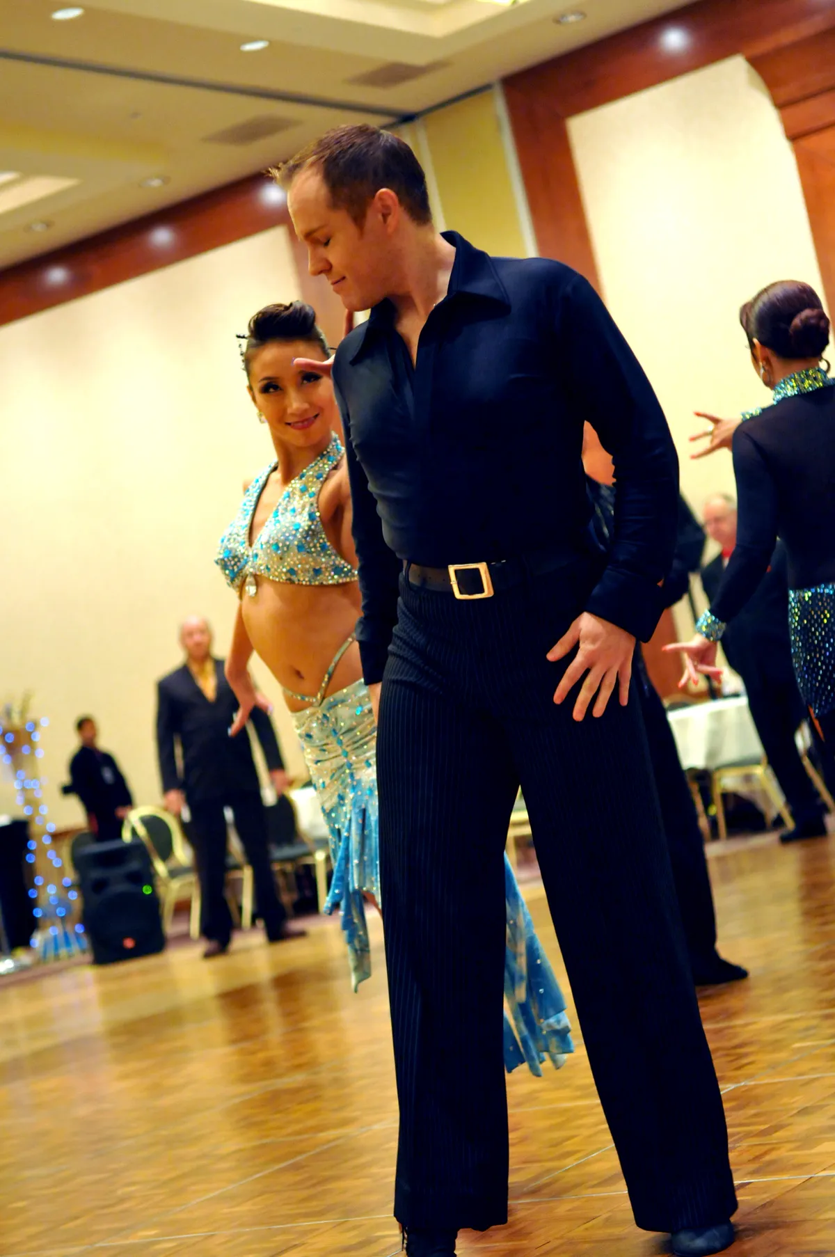 Phoenix Ballroom Academy students performing a Smooth dance at a ballroom competition
