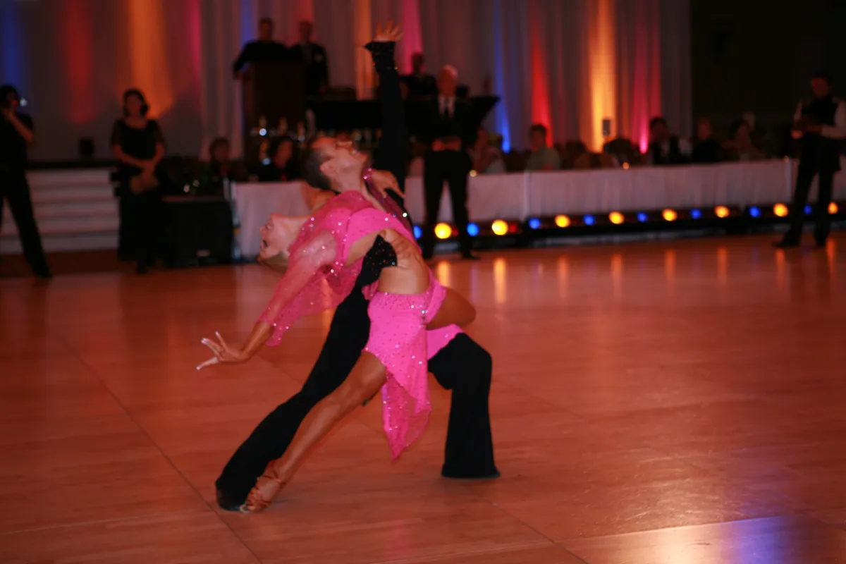 Phoenix Ballroom Academy students together at a ballroom dance competition