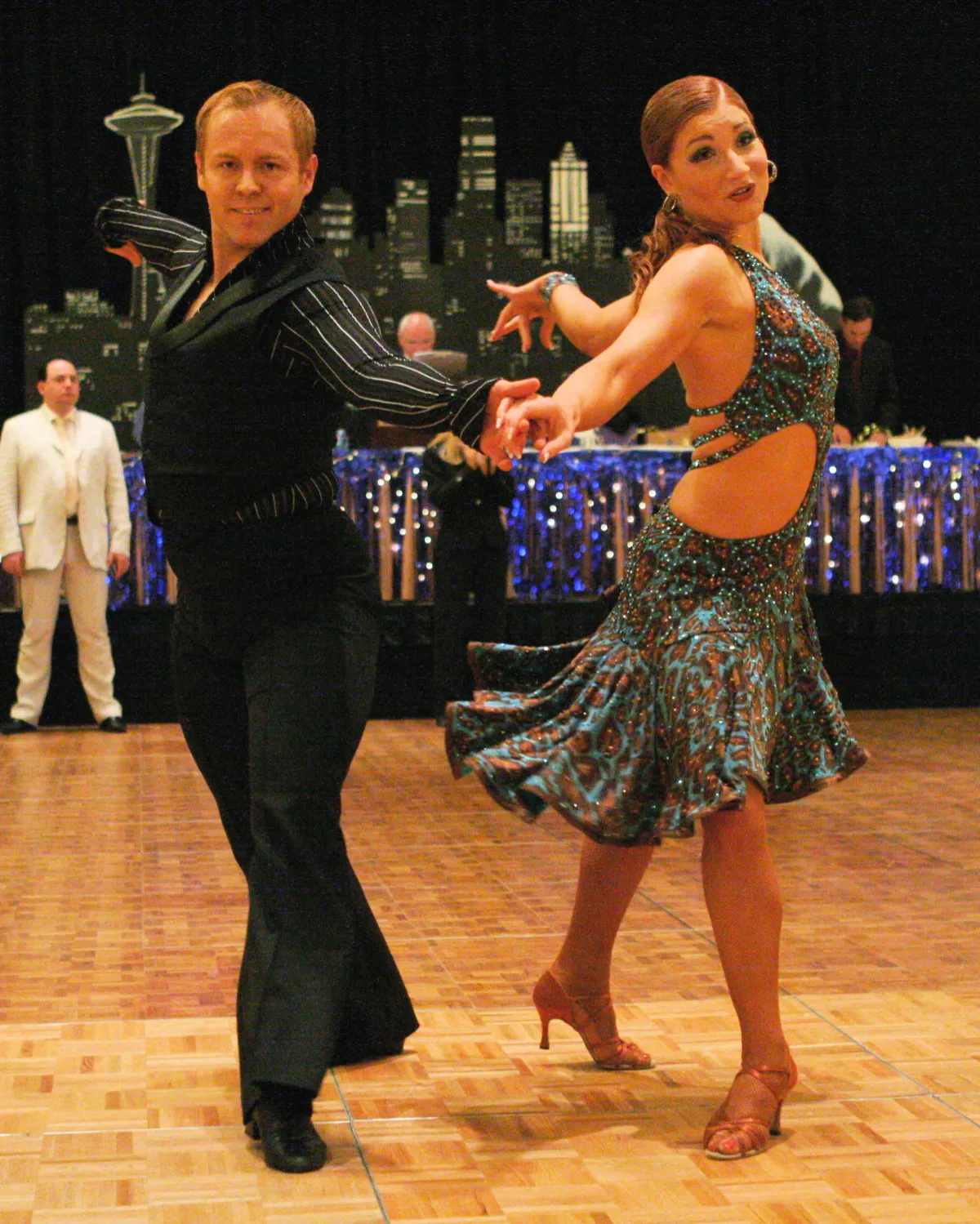 Phoenix Ballroom Academy student couple dancing Smooth at a ballroom competition
