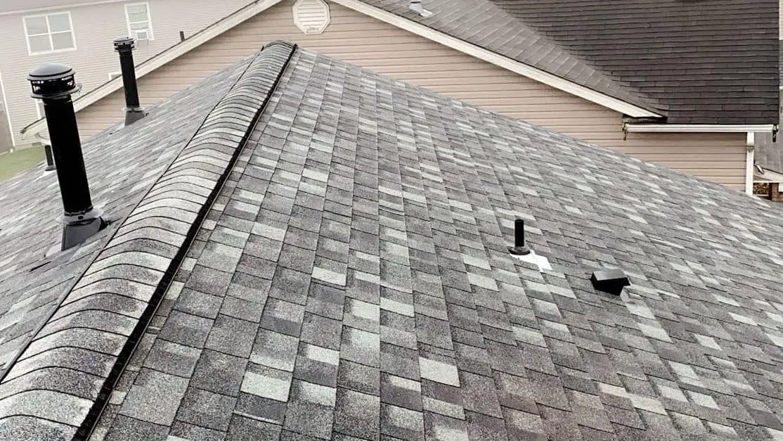 A house that had a roof replacement done.