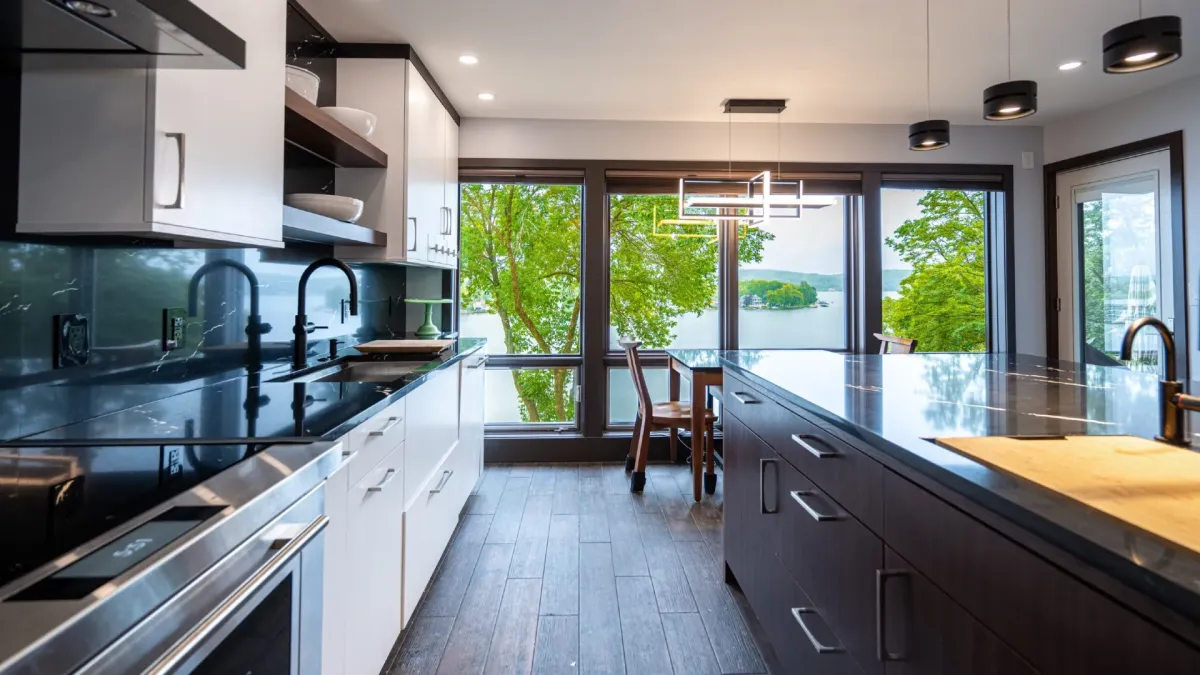 A newly remodeled kitchen.