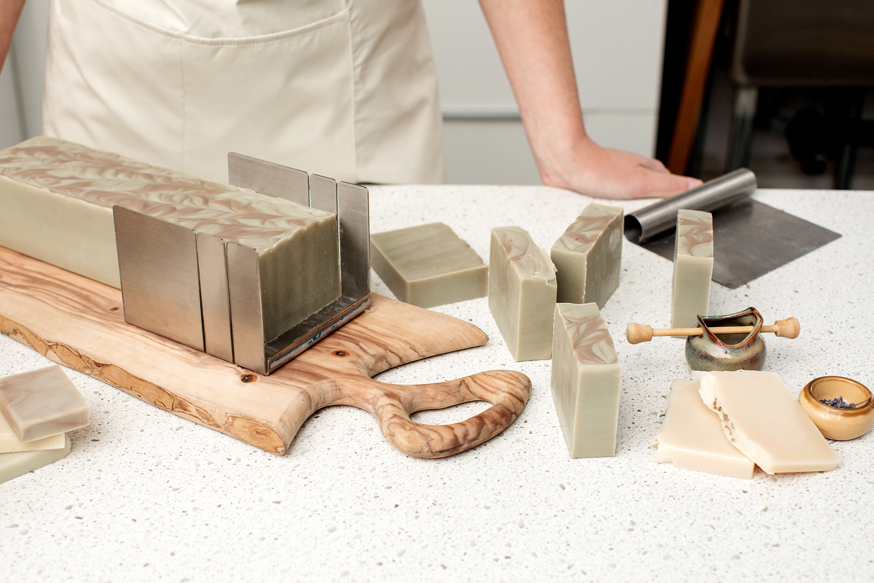 Masterclass workshop tools and raw ingredients