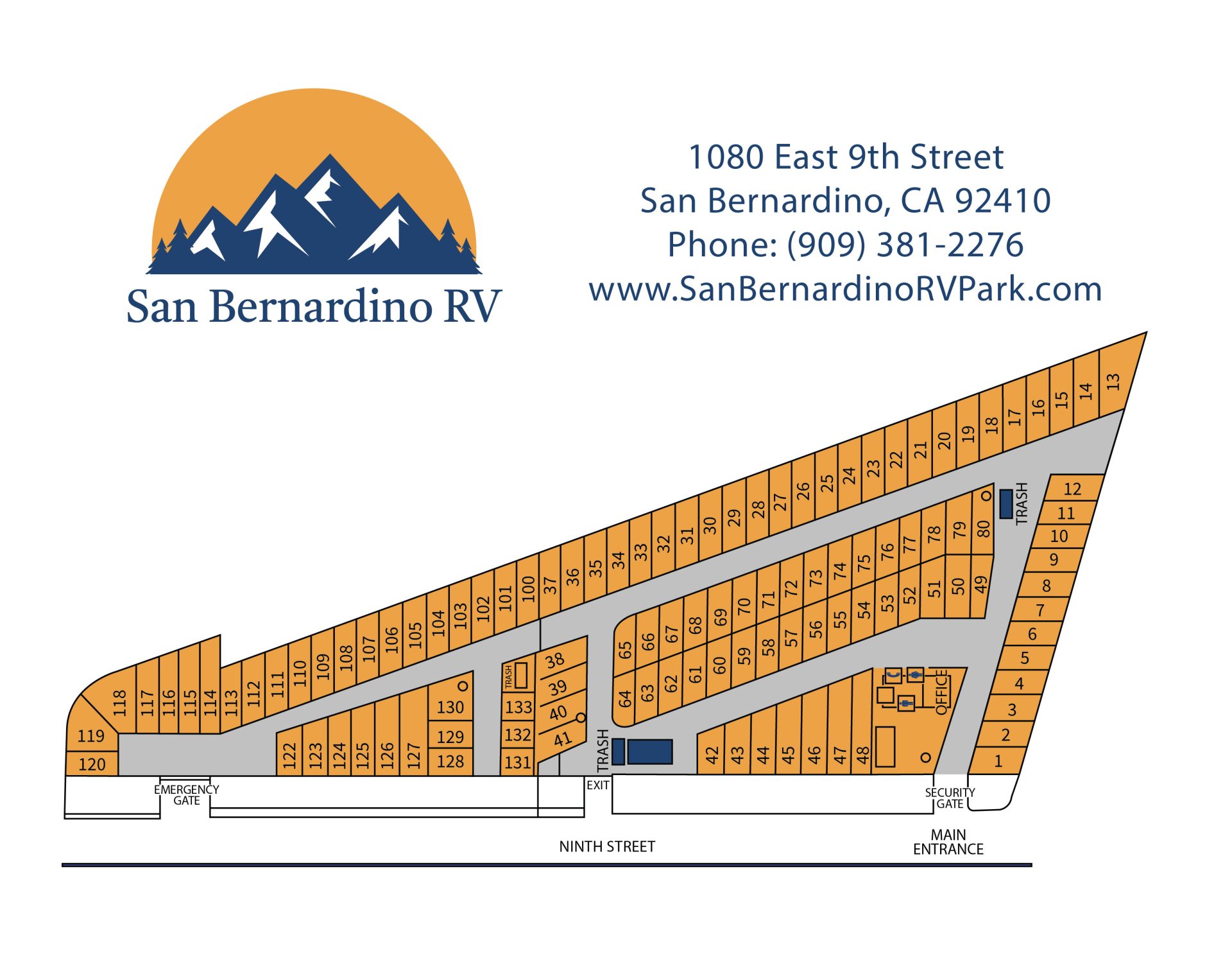 Map showing Portside RV PArk