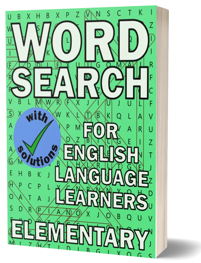 English learner community, word search book