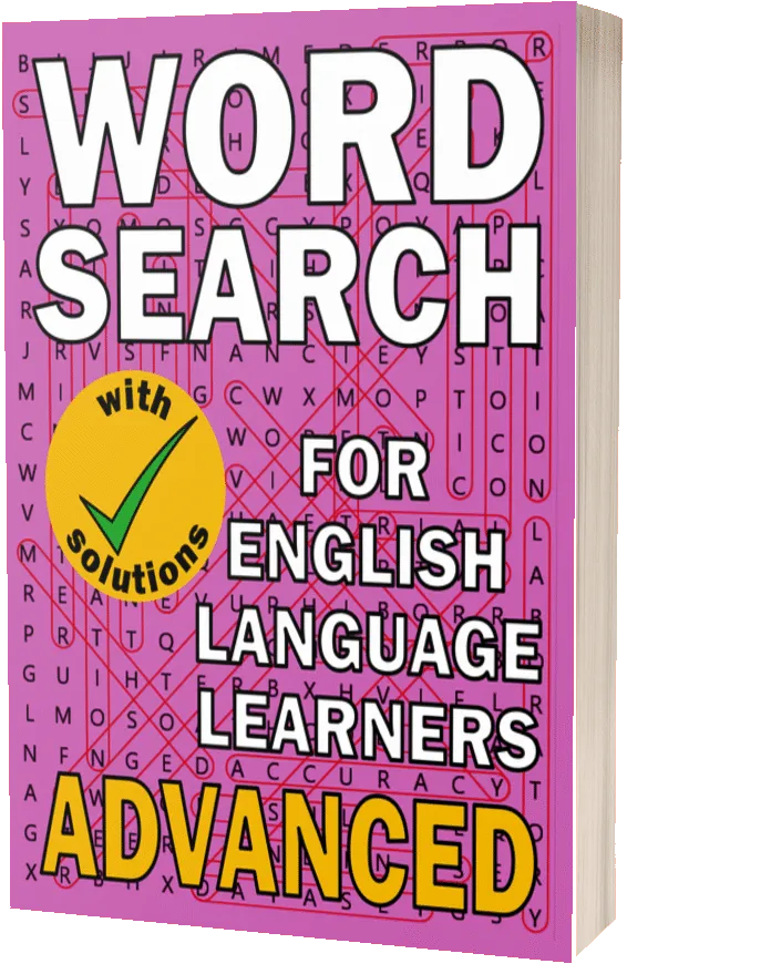 English learner community, word search book