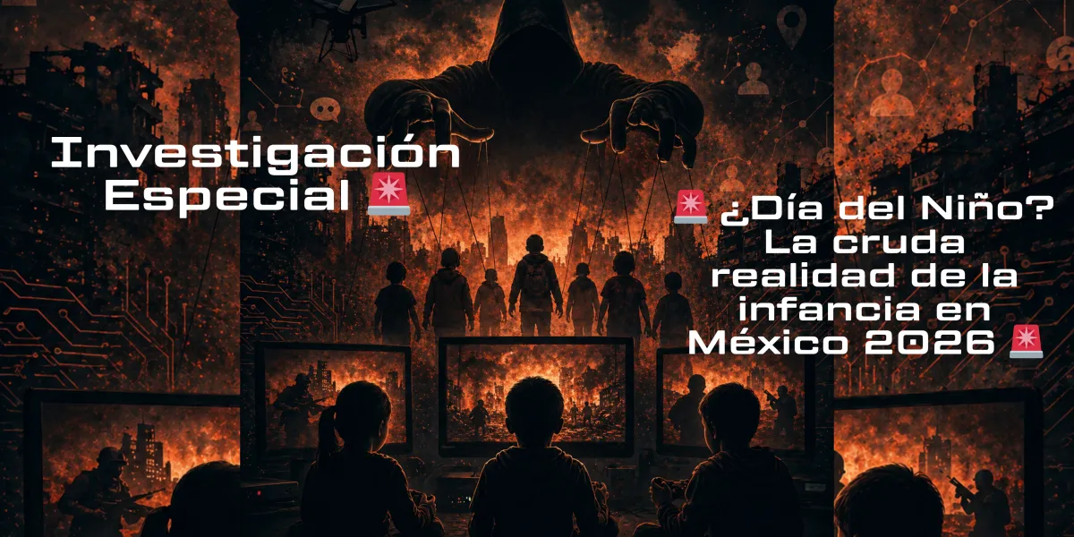 Tabla de datos críticos sobre explotación infantil, trata y reclutamiento de niños en México 2026.