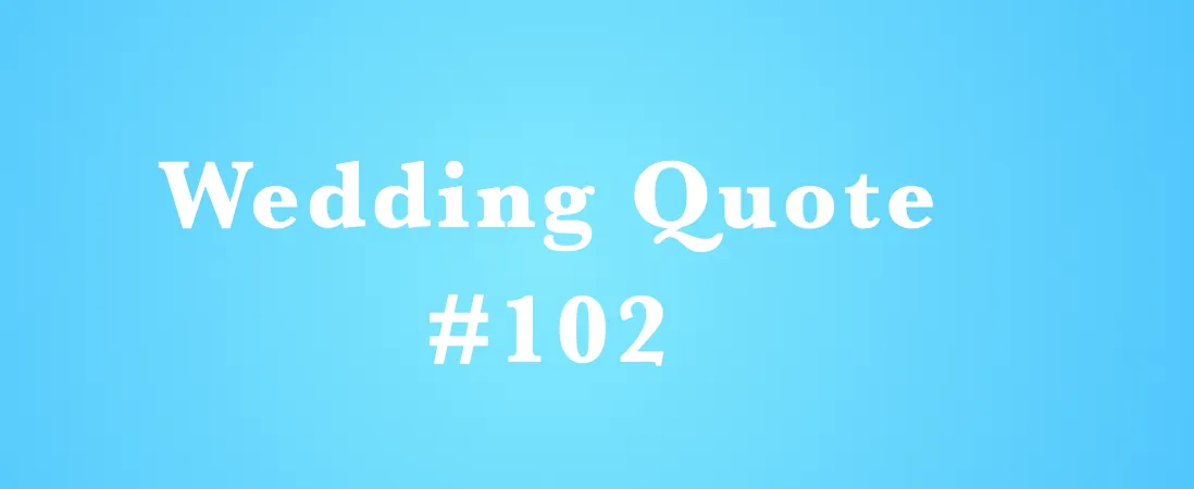 Wedding Quote #102 - "Your wedding experience is a partnership."
