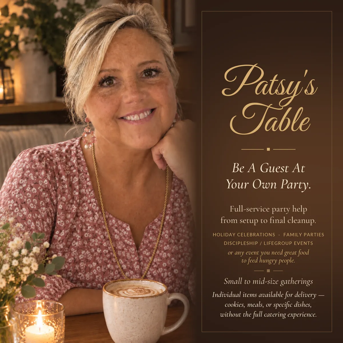 Patsy's Table: Be A Guest At Your Own Party. Full-service party help from setup to final cleanup.