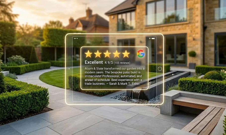google business profile optimisation and review management and local seo authority for landscapers in England, London UK