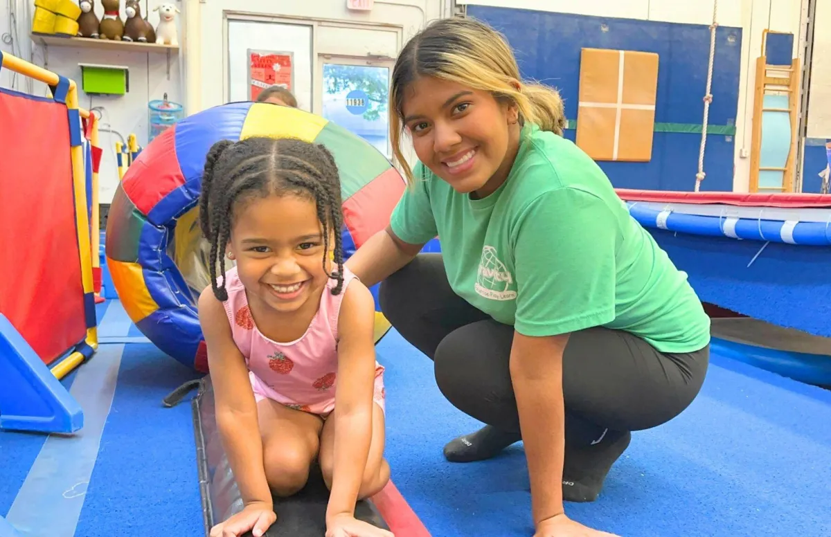 woman doing gymnastics