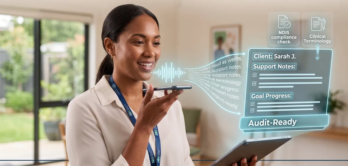 How NDIS Providers Are Using Voice-to-Text AI to Cut Progress Note Admin in Half