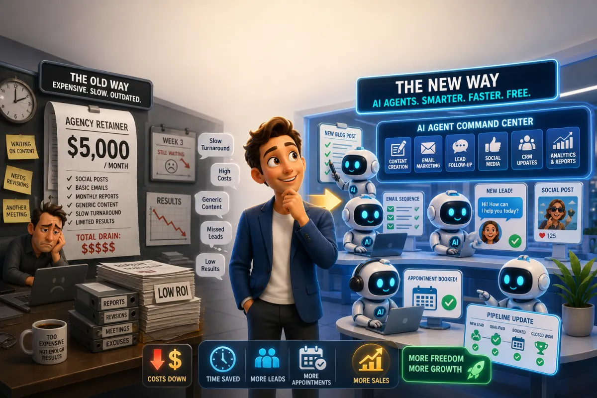 The End Of The $5,000 Monthly Retainer: How AI Agents Do The Work For Free