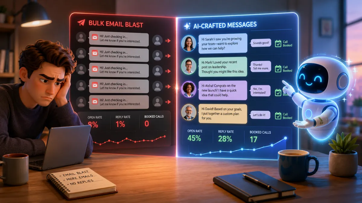 Stop Sending Blasts — Start Sending Unique AI-Crafted Messages To Every Lead