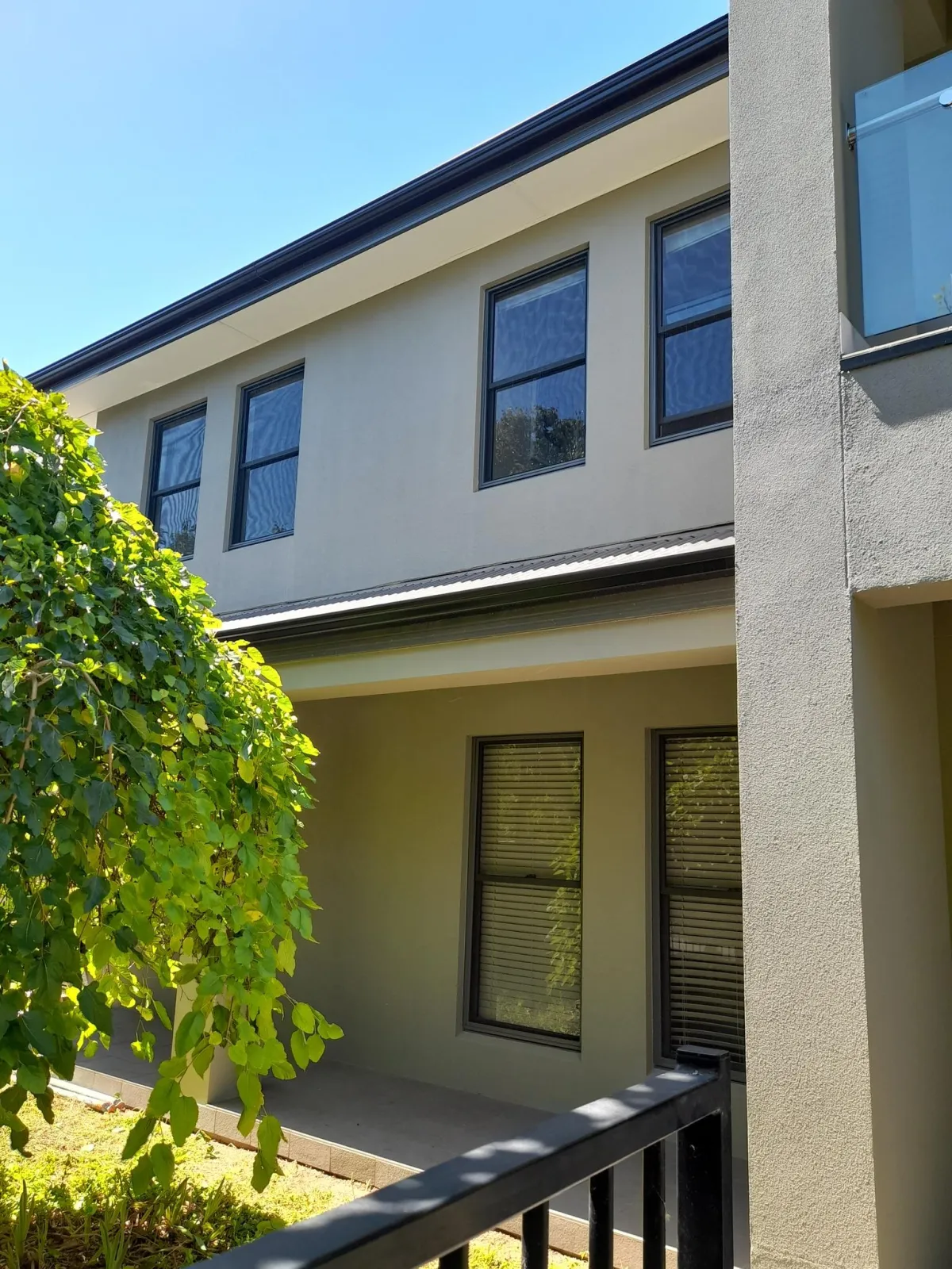 exterior house rendered walls painted