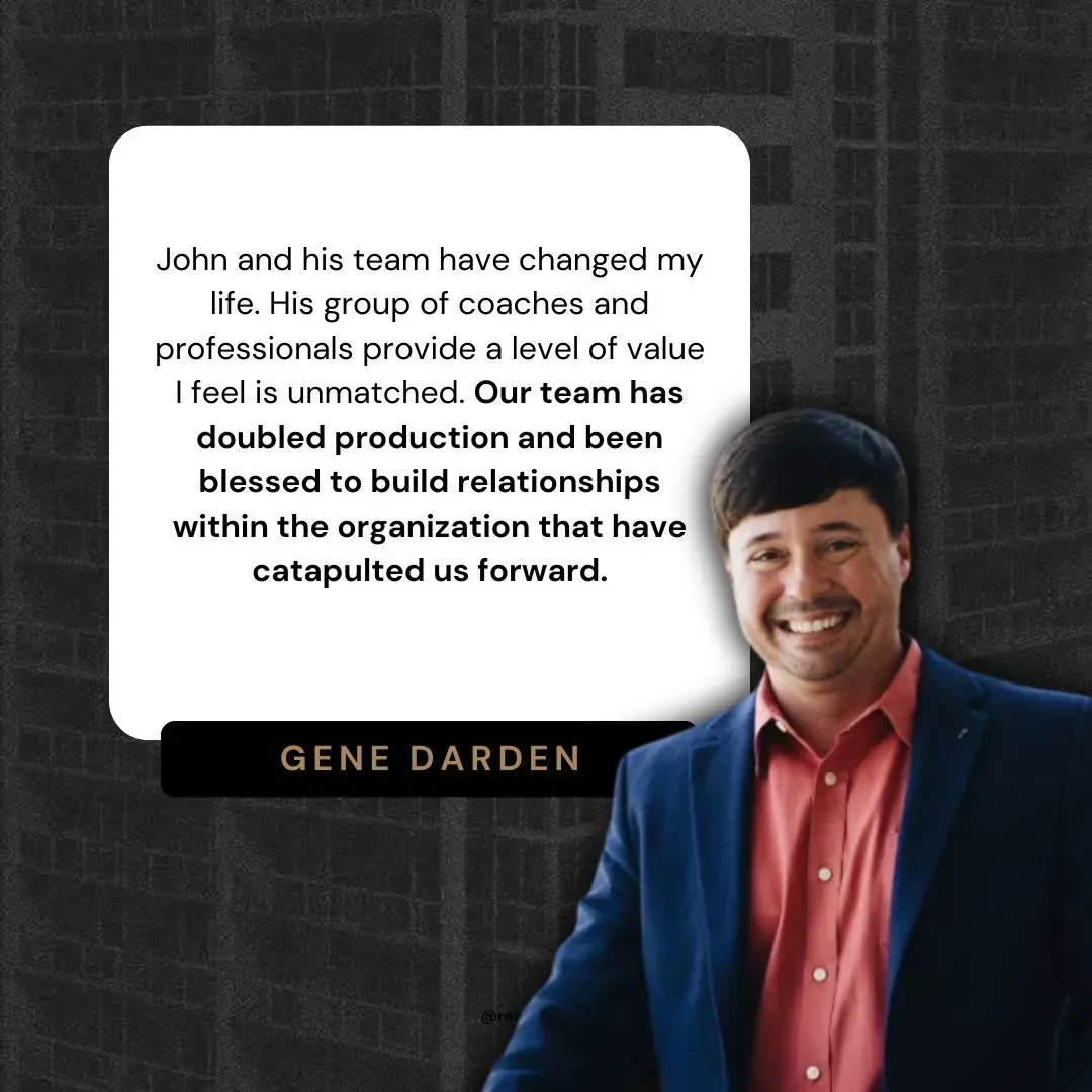 Gene Darron, founder of Darron & Darron, specializes in real estate coaching.